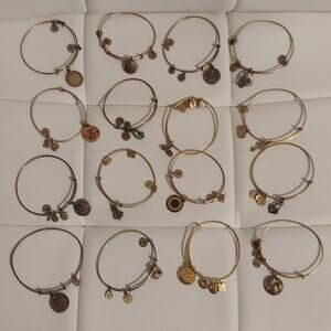 Authentic Alex and Ani Gold Tone Bracelet Lot of 16
